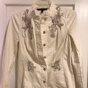 WHBM white Jean jacket new